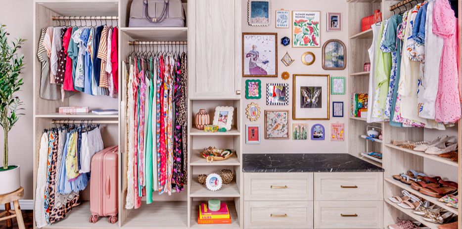 Walk In Closets in Dune five piece shaker