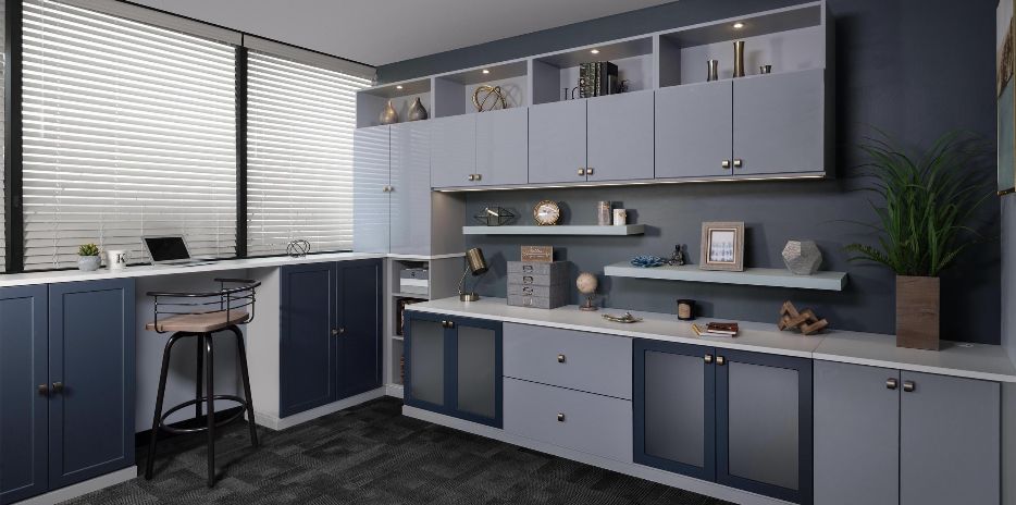 Custom Home Office Cloud Galaxy Finish